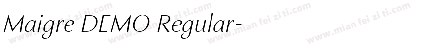 Maigre DEMO Regular字体转换